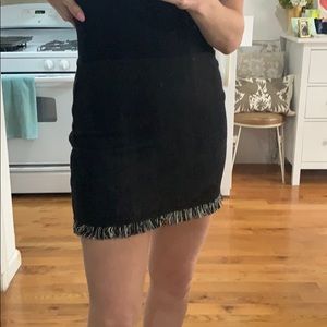ZARA BLACK FRINGE SKIRT